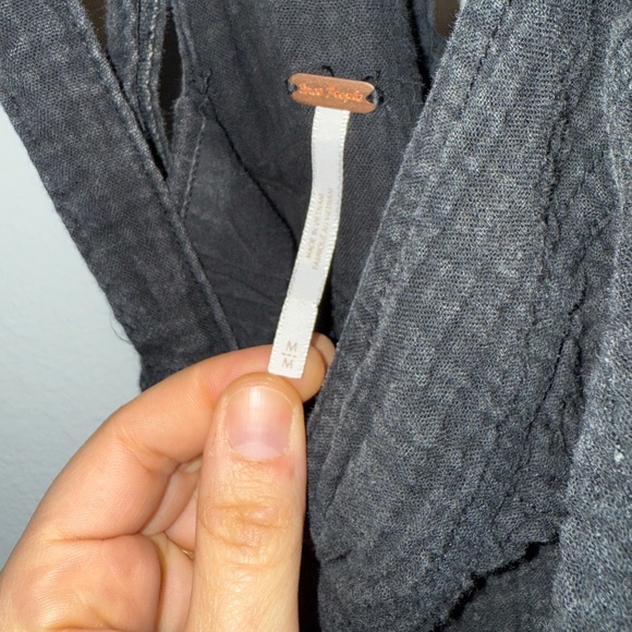 Free People Women's Dakota Cotton Tie Overall -  Black - Medium - Gently Worn - Picture 5 of 6